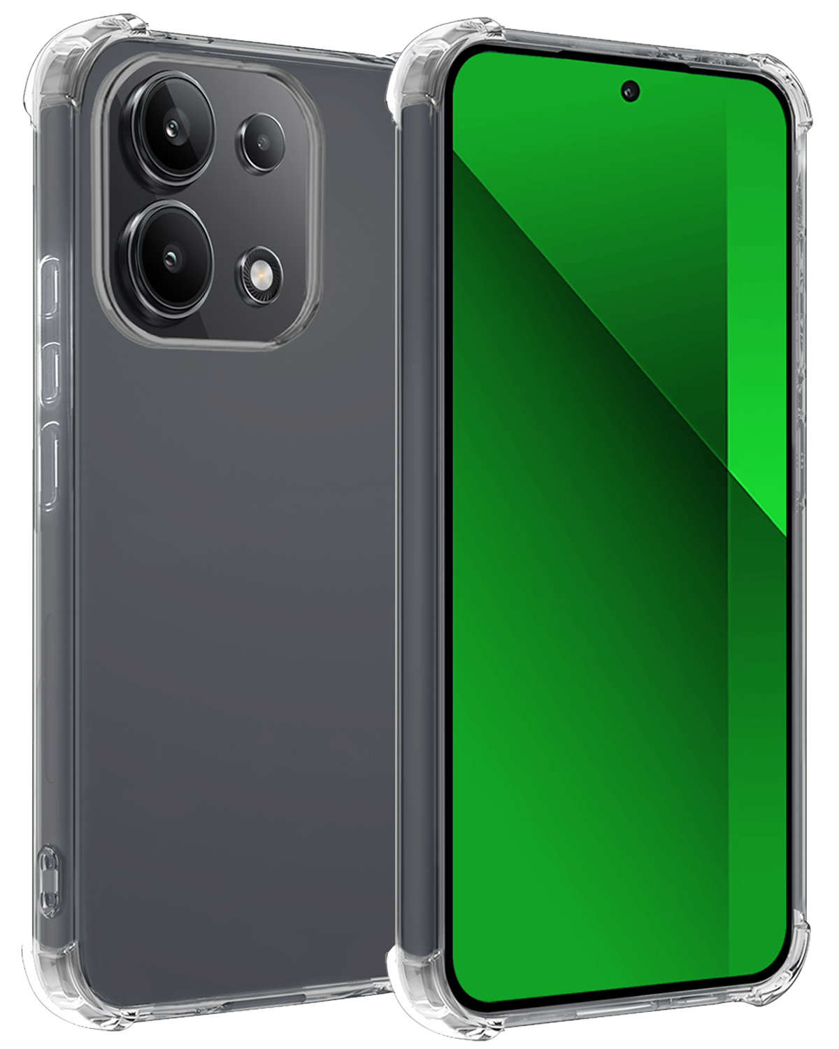 BASEY. Hoes Geschikt voor Xiaomi Redmi Note 13 4G Hoesje Shock Proof Case Hoes Siliconen - Hoesje Geschikt voor Xiaomi Redmi Note 13 4G Hoes Cover Shockproof - Transparant