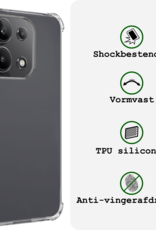 BASEY. Hoes Geschikt voor Xiaomi Redmi Note 13 4G Hoesje Shock Proof Case Hoes Siliconen - Hoesje Geschikt voor Xiaomi Redmi Note 13 4G Hoes Cover Shockproof - Transparant
