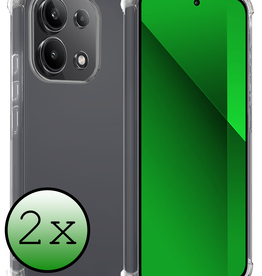 BASEY. BASEY. Xiaomi Redmi Note 13 4G Hoesje Shockproof - Transparant - 2 PACK