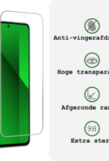 BASEY. Hoes Geschikt voor Xiaomi Redmi Note 13 4G Hoesje Shock Proof Case Hoes Siliconen Met Screenprotector - Hoesje Geschikt voor Xiaomi Redmi Note 13 4G Hoes Cover Shockproof - Transparant