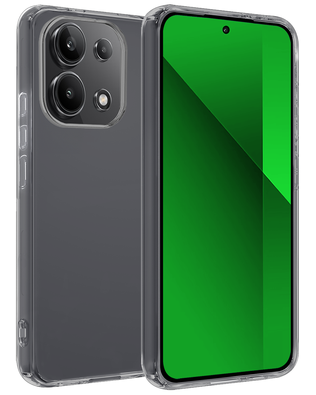 BASEY. Hoes Geschikt voor Xiaomi Redmi Note 13 4G Hoesje Siliconen Back Cover Case - Hoesje Geschikt voor Xiaomi Redmi Note 13 4G Hoes Cover Hoesje - Transparant