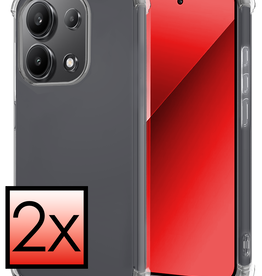 NoXx NoXx Xiaomi Redmi Note 13 4G Hoesje Shockproof - Transparant - 2 PACK