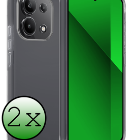 BASEY. BASEY. Xiaomi Redmi Note 13 4G Hoesje Siliconen - Transparant - 2 PACK