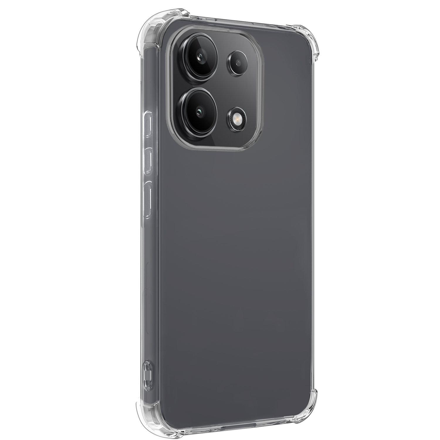 NoXx Hoes Geschikt voor Xiaomi Redmi Note 13 4G Hoesje Siliconen Cover Shock Proof Back Case Shockproof Hoes Met 2x Screenprotector - Transparant
