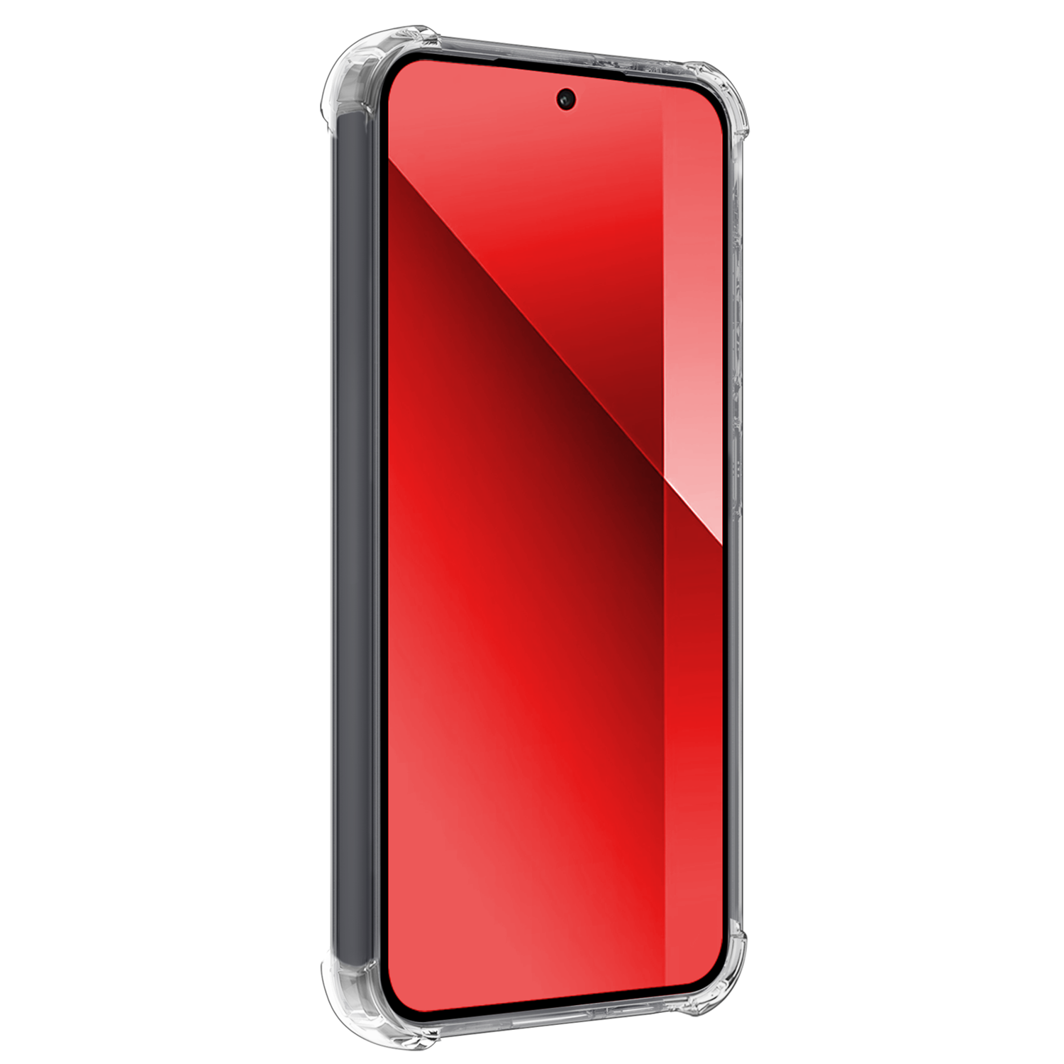 NoXx Hoes Geschikt voor Xiaomi Redmi Note 13 4G Hoesje Siliconen Cover Shock Proof Back Case Shockproof Hoes Met 2x Screenprotector - Transparant