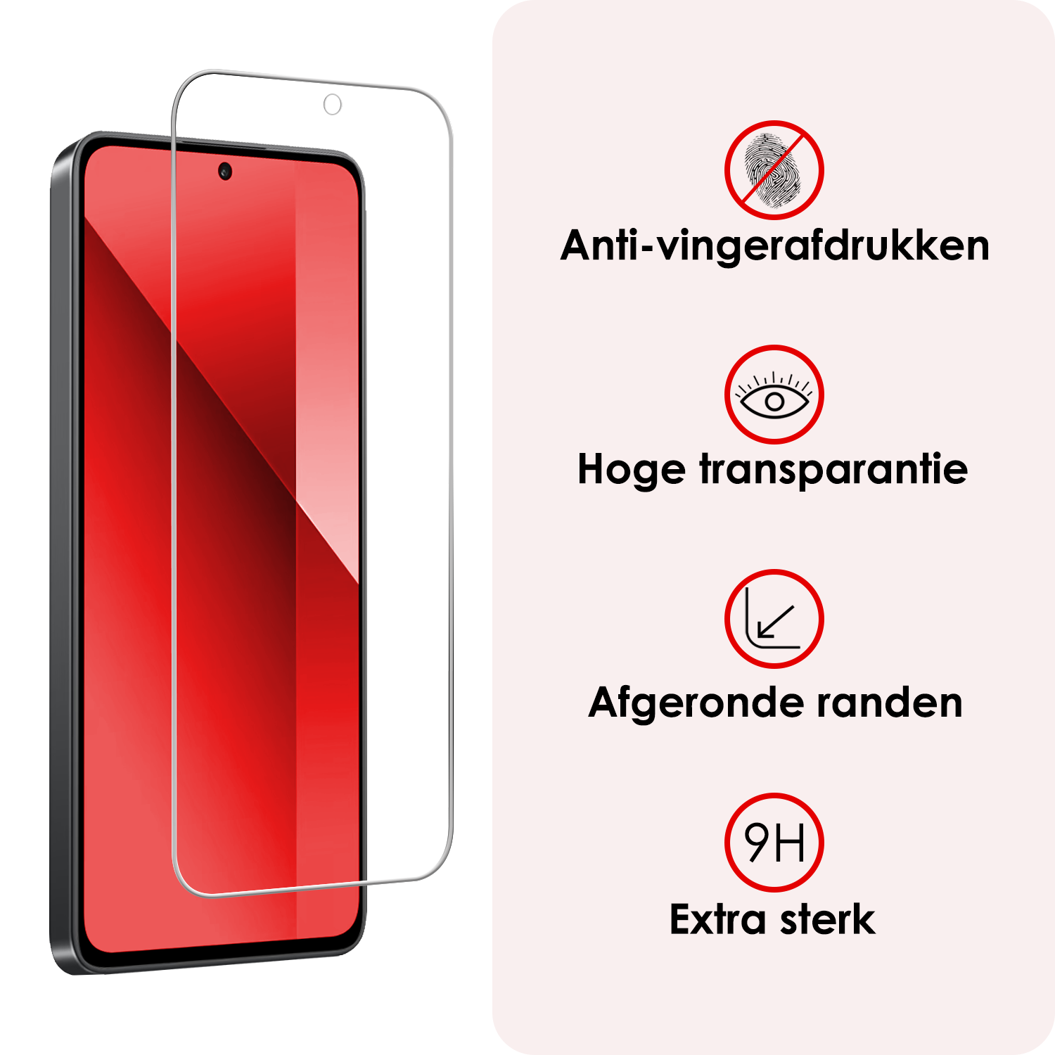 NoXx Hoes Geschikt voor Xiaomi Redmi Note 13 4G Hoesje Siliconen Cover Shock Proof Back Case Shockproof Hoes Met 2x Screenprotector - Transparant