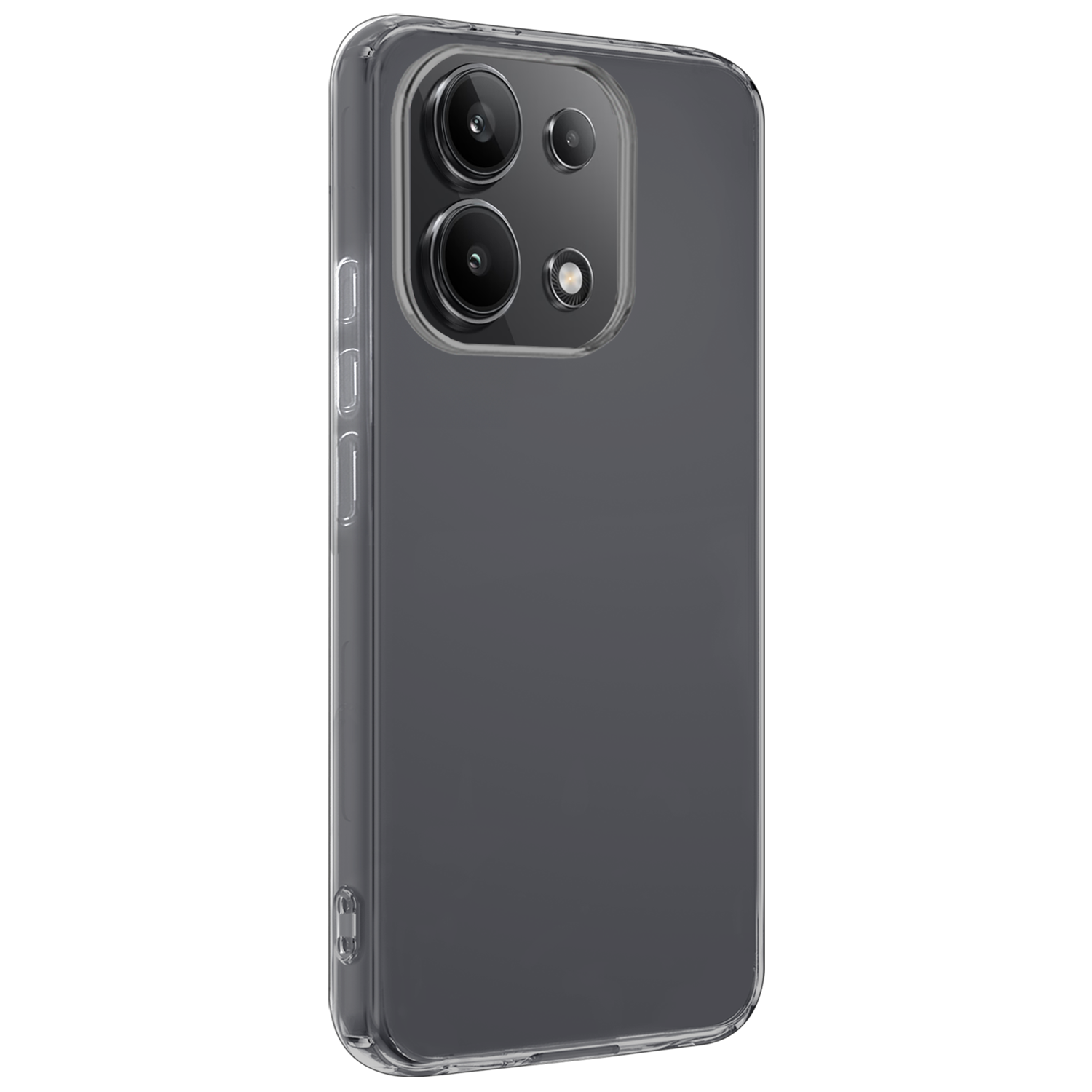 BASEY. Hoes Geschikt voor Xiaomi Redmi Note 13 4G Hoesje Siliconen Back Cover Case Met Screenprotector - Hoesje Geschikt voor Xiaomi Redmi Note 13 4G Hoes Cover Hoesje - Transparant