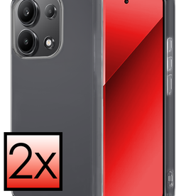 NoXx NoXx Xiaomi Redmi Note 13 4G Hoesje Siliconen - Transparant - 2 PACK