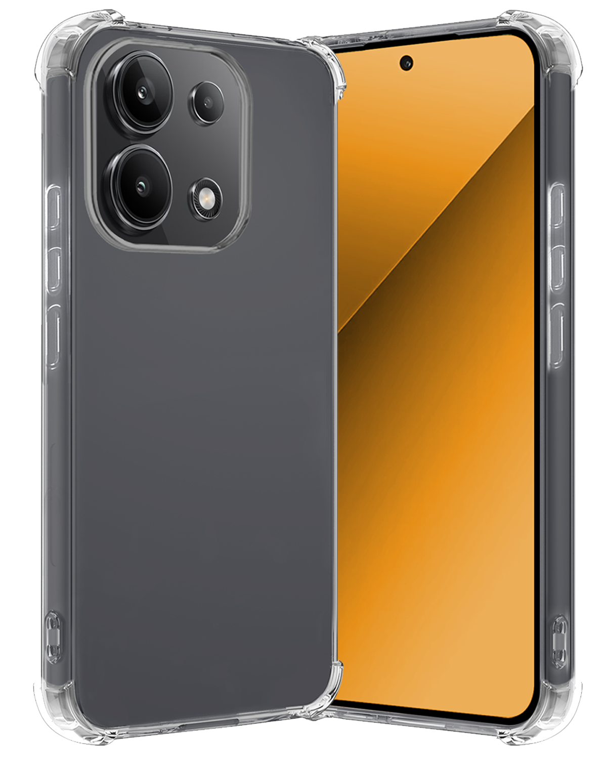 Nomfy Hoesje Geschikt voor Xiaomi Redmi Note 13 4G Hoesje Shock Proof Cover Case Shockproof - Hoes Geschikt voor Xiaomi Redmi Note 13 4G Hoes Siliconen Back Case - Transparant