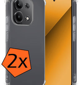 Nomfy Nomfy Xiaomi Redmi Note 13 4G Hoesje Shockproof - Transparant - 2 PACK