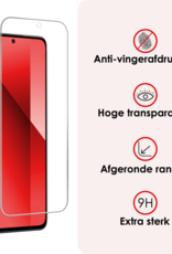 NoXx Hoes Geschikt voor Xiaomi Redmi Note 13 4G Hoesje Cover Siliconen Back Case Hoes Met 2x Screenprotector - Transparant