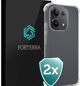 Forterra Forterra Xiaomi Redmi Note 13 4G Hoesje Shockproof - Transparant - 2 PACK