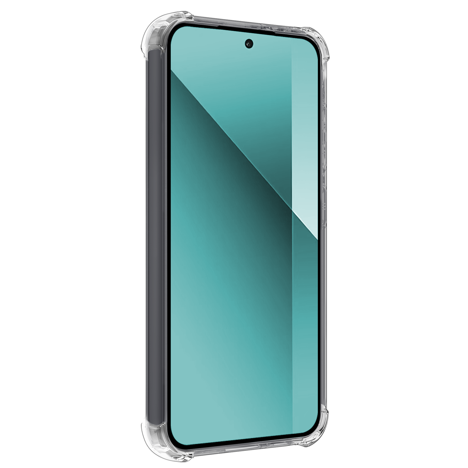 Forterra Hoesje Geschikt voor Xiaomi Redmi Note 13 4G Case Shockproof Siliconen Hoes - Hoes Geschikt voor Xiaomi Redmi Note 13 4G Hoesje Shock Proof Back Cover - Transparant - 2 PACK