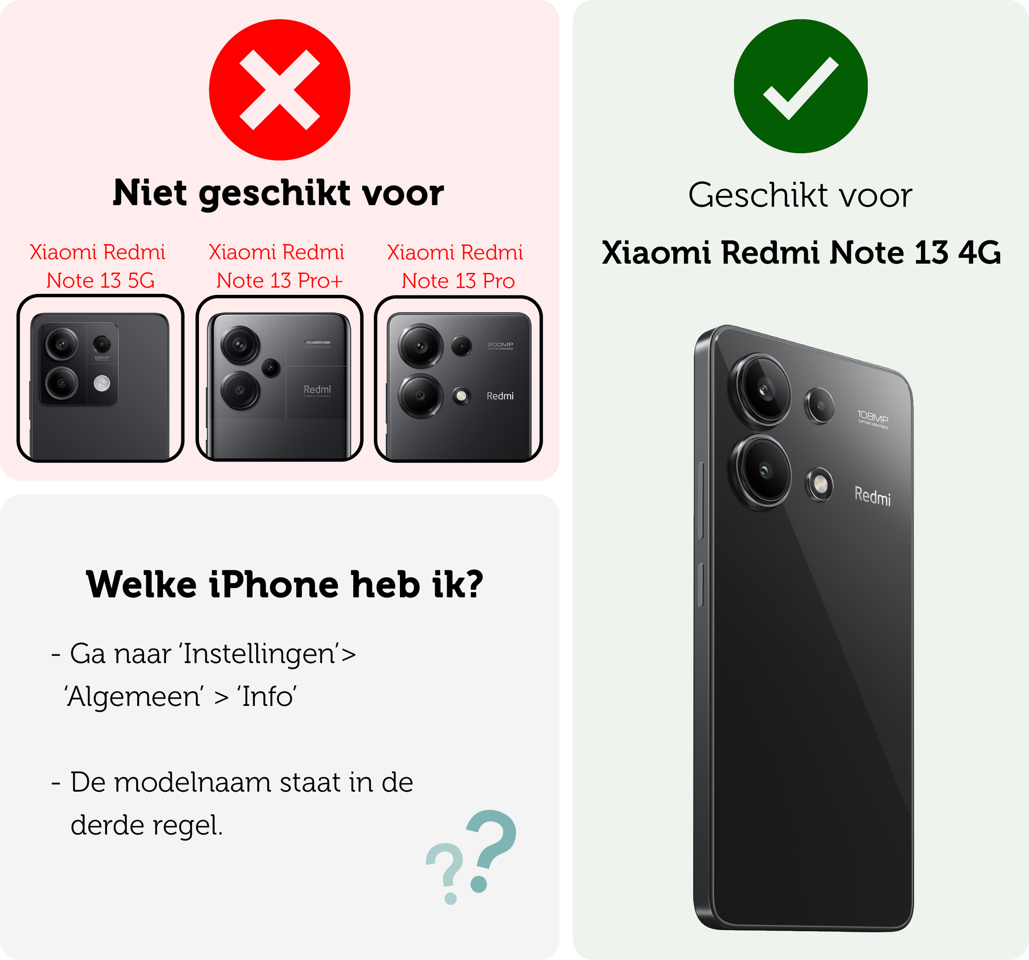 Forterra Hoesje Geschikt voor Xiaomi Redmi Note 13 4G Case Shockproof Siliconen Hoes - Hoes Geschikt voor Xiaomi Redmi Note 13 4G Hoesje Shock Proof Back Cover - Transparant