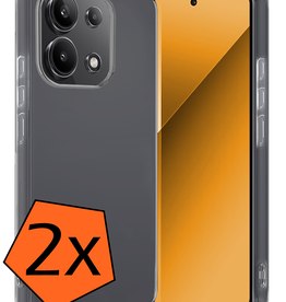 Nomfy Nomfy Xiaomi Redmi Note 13 4G Hoesje Siliconen - Transparant - 2 PACK