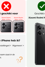 Nomfy Hoesje Geschikt voor Xiaomi Redmi Note 13 4G Hoesje Siliconen Cover Case - Hoes Geschikt voor Xiaomi Redmi Note 13 4G Hoes Back Case - 2-PACK - Transparant