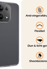 Nomfy Hoesje Geschikt voor Xiaomi Redmi Note 13 4G Hoesje Siliconen Cover Case Met Screenprotector - Hoes Geschikt voor Xiaomi Redmi Note 13 4G Hoes Back Case - Transparant