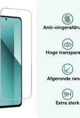 Forterra Hoesje Geschikt voor Xiaomi Redmi Note 13 4G Case Shockproof Siliconen Hoes Met Screenprotector - Hoes Geschikt voor Xiaomi Redmi Note 13 4G Hoesje Shock Proof Back Cover - Transparant