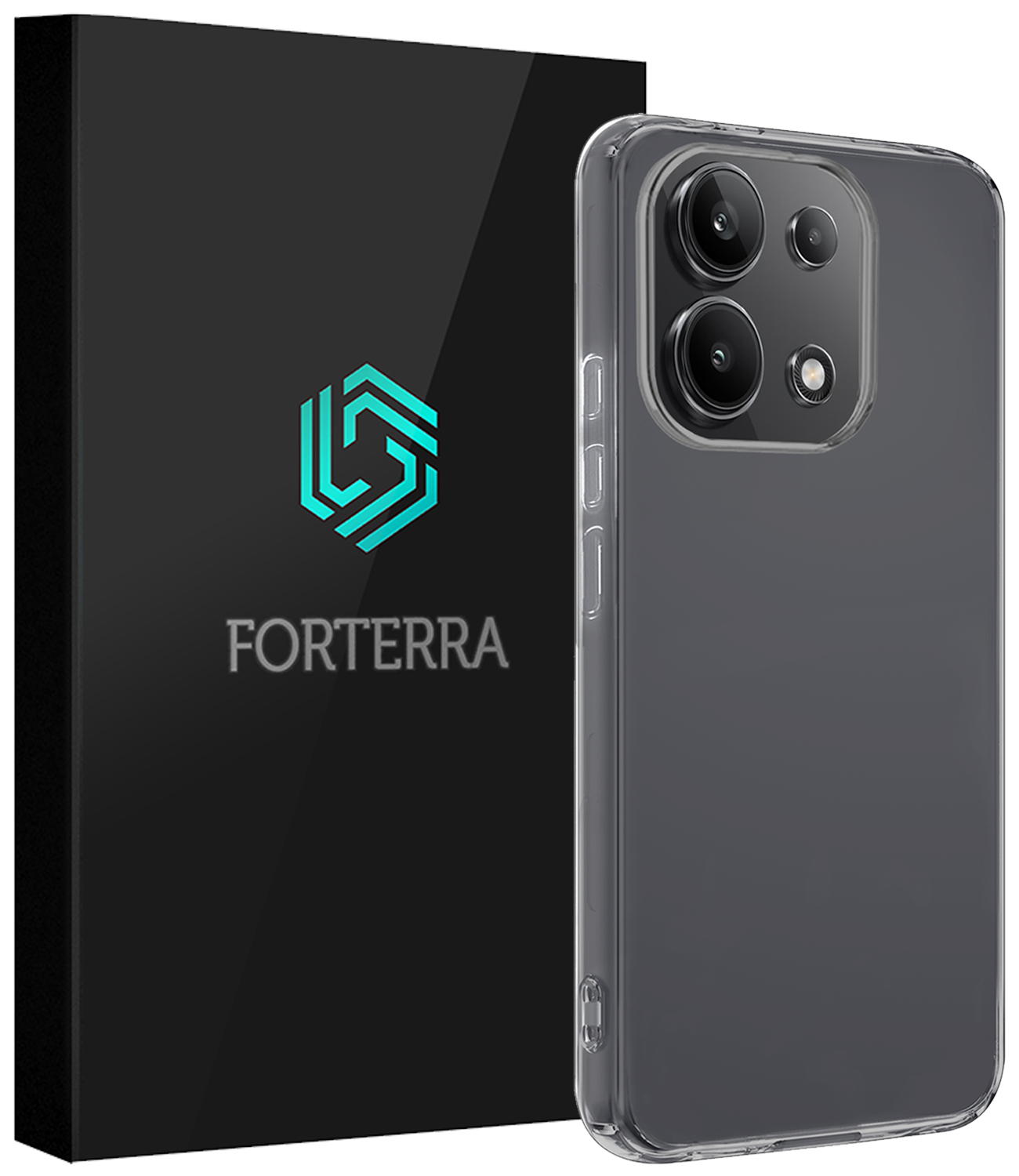 Forterra Hoesje Geschikt voor Xiaomi Redmi Note 13 4G Case Siliconen Hoes - Hoes Geschikt voor Xiaomi Redmi Note 13 4G Hoesje Back Cover - Transparant