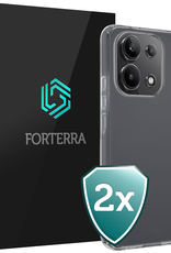 Forterra Hoesje Geschikt voor Xiaomi Redmi Note 13 4G Case Siliconen Hoes - Hoes Geschikt voor Xiaomi Redmi Note 13 4G Hoesje Back Cover - Transparant - 2 PACK
