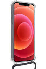 BASEY. Hoes Geschikt voor iPhone Xs Max Hoesje Pas Houder Shock Proof Case Hoes Met Koord Met Screenprotector - Hoesje Geschikt voor iPhone Xs Max Hoes Met Telefoonkoord Pasjeshouder Cover - Transparant