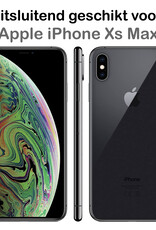 BASEY. Hoes Geschikt voor iPhone Xs Max Hoesje Pas Houder Shock Proof Case Hoes Met Koord Met Screenprotector - Hoesje Geschikt voor iPhone Xs Max Hoes Met Telefoonkoord Pasjeshouder Cover - Transparant