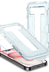 NoXx Screenprotector Geschikt voor iPhone 15 Screenprotector Met Montage Frame Hybrid Flexibel Glass Full Cover