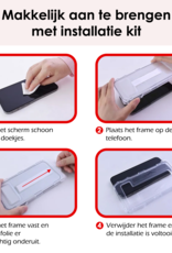 NoXx Screenprotector Geschikt voor iPhone 15 Screenprotector Met Montage Frame Hybrid Flexibel Glass Full Cover - 3 PACK
