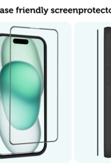 Forterra Screenprotector Geschikt voor iPhone 15 Plus Screenprotector Met Installatie Kit Flexibel Hybrid Full Cover - Screen Protector Geschikt voor iPhone 15 Plus Screenprotector Met Montage Frame Buigbaar Glas - 2 PACK