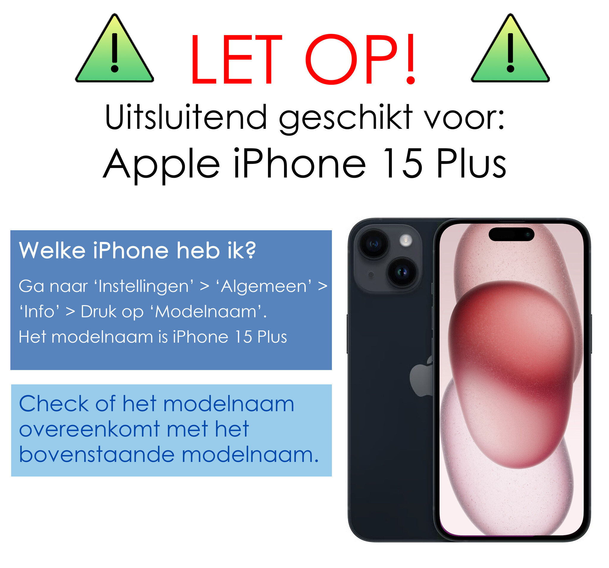 NoXx Screenprotector Geschikt voor iPhone 15 Plus Screenprotector Met Montage Frame Hybrid Flexibel Glass Full Cover