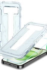 BASEY. Screenprotector Geschikt voor iPhone 15 Pro Screenprotector Met Montage Frame Beschermglas Flexibel Full Cover - Screenprotector Geschikt voor iPhone 15 Pro Screen Protector Met Installatie Kit Full Cover