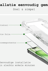 BASEY. Screenprotector Geschikt voor iPhone 15 Pro Screenprotector Met Montage Frame Beschermglas Flexibel Full Cover - Screenprotector Geschikt voor iPhone 15 Pro Screen Protector Met Installatie Kit Full Cover - 3 Stuks