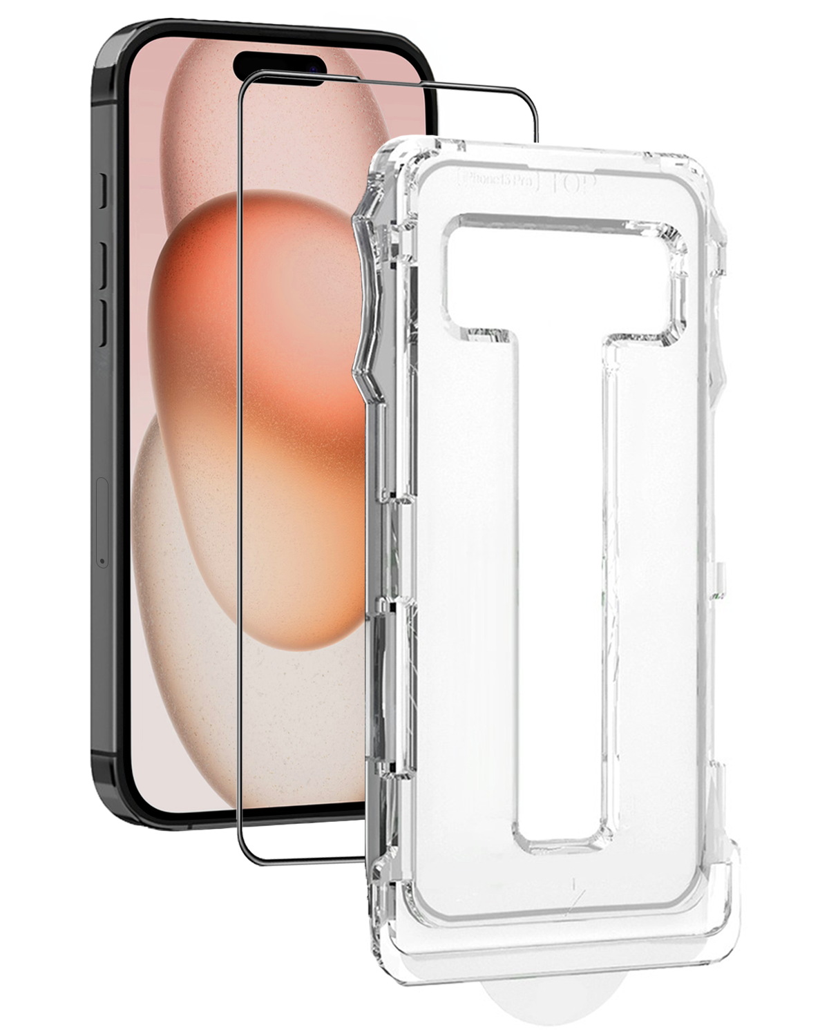 Nomfy Screenprotector - Geschikt voor iPhone 15 Pro Screenprotector Met Installatie Kit Bescherm Glas - Screenprotector Geschikt voor iPhone 15 Pro Screen Protector Met Montage Frame Flexibel Glas Full Cover