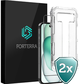 Forterra Forterra iPhone 15 Pro Hybrid Screenprotector - 2 PACK