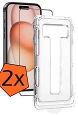 Nomfy Screenprotector - Geschikt voor iPhone 15 Pro Max Screenprotector Met Installatie Kit Bescherm Glas - Screenprotector Geschikt voor iPhone 15 Pro Max Screen Protector Met Montage Frame Flexibel Glas Full Cover - 2 PACK