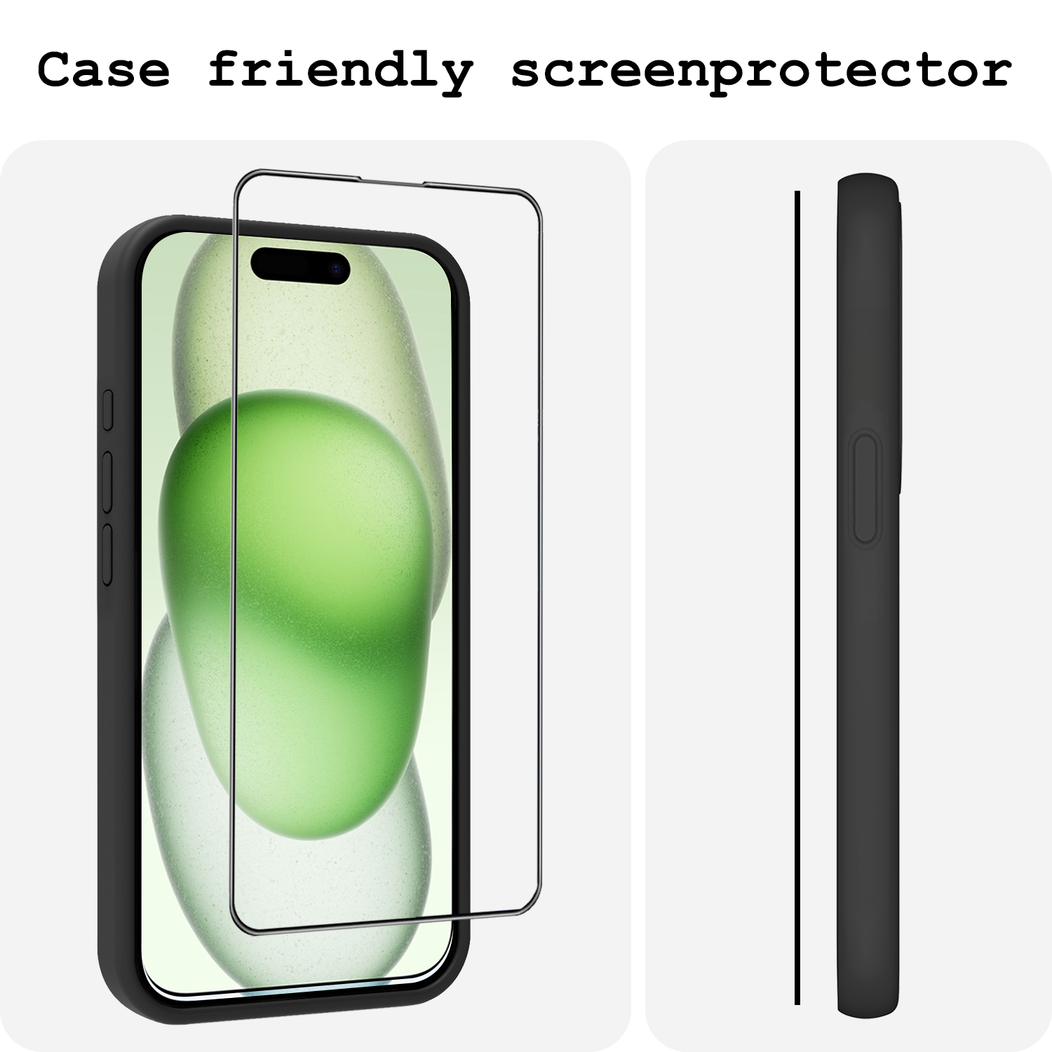 BASEY. Screenprotector Geschikt voor iPhone 15 Pro Max Screenprotector Met Montage Frame Beschermglas Flexibel Full Cover - Screenprotector Geschikt voor iPhone 15 Pro Max Screen Protector Met Installatie Kit Full Cover - 3 Stuks