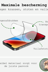 BASEY. Screenprotector Geschikt voor iPhone 14 Screenprotector Met Montage Frame Beschermglas Flexibel Full Cover - Screenprotector Geschikt voor iPhone 14 Screen Protector Met Installatie Kit Full Cover - 2 Stuks