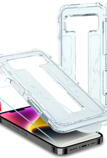 NoXx Screenprotector Geschikt voor iPhone 14 Screenprotector Met Montage Frame Hybrid Flexibel Glass Full Cover