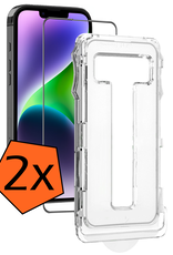 Nomfy Screenprotector - Geschikt voor iPhone 14 Screenprotector Met Installatie Kit Bescherm Glas - Screenprotector Geschikt voor iPhone 14 Screen Protector Met Montage Frame Flexibel Glas Full Cover - 2 PACK