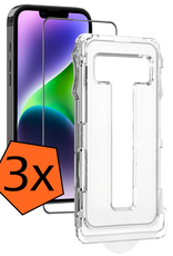 Nomfy Screenprotector - Geschikt voor iPhone 14 Screenprotector Met Installatie Kit Bescherm Glas - Screenprotector Geschikt voor iPhone 14 Screen Protector Met Montage Frame Flexibel Glas Full Cover - 3 PACK