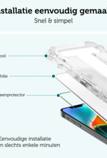 Forterra Screenprotector Geschikt voor iPhone 14 Screenprotector Met Installatie Kit Flexibel Hybrid Full Cover - Screen Protector Geschikt voor iPhone 14 Screenprotector Met Montage Frame Buigbaar Glas