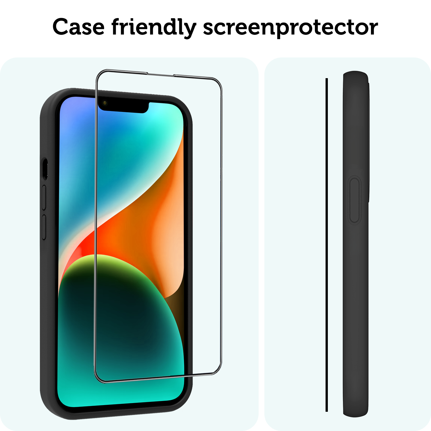 Forterra Screenprotector Geschikt voor iPhone 14 Screenprotector Met Installatie Kit Flexibel Hybrid Full Cover - Screen Protector Geschikt voor iPhone 14 Screenprotector Met Montage Frame Buigbaar Glas