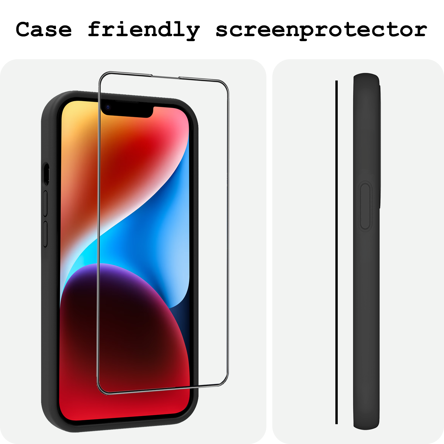 BASEY. Screenprotector Geschikt voor iPhone 14 Pro Screenprotector Met Montage Frame Beschermglas Flexibel Full Cover - Screenprotector Geschikt voor iPhone 14 Pro Screen Protector Met Installatie Kit Full Cover