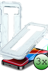 BASEY. Screenprotector Geschikt voor iPhone 14 Pro Screenprotector Met Montage Frame Beschermglas Flexibel Full Cover - Screenprotector Geschikt voor iPhone 14 Pro Screen Protector Met Installatie Kit Full Cover - 3 Stuks