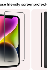 NoXx Screenprotector Geschikt voor iPhone 14 Pro Max Screenprotector Met Montage Frame Hybrid Flexibel Glass Full Cover - 2 PACK