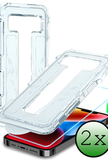 BASEY. Screenprotector Geschikt voor iPhone 14 Pro Max Screenprotector Met Montage Frame Beschermglas Flexibel Full Cover - Screenprotector Geschikt voor iPhone 14 Pro Max Screen Protector Met Installatie Kit Full Cover - 2 Stuks