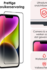 NoXx Screenprotector Geschikt voor iPhone 14 Pro Max Screenprotector Met Montage Frame Hybrid Flexibel Glass Full Cover - 2 PACK