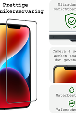 BASEY. Screenprotector Geschikt voor iPhone 14 Screenprotector Met Montage Frame Beschermglas Flexibel Full Cover - Screenprotector Geschikt voor iPhone 14 Screen Protector Met Installatie Kit Full Cover - 2 Stuks