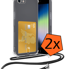 Nomfy Nomfy iPhone 7 Hoesje Pashouder met Koord - 2 PACK