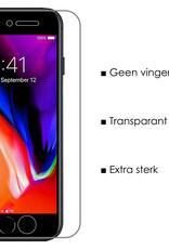 NoXx Hoes Geschikt voor iPhone 7 Hoesje Pasjeshouder Cover Met Koord Shock Proof Case Siliconen Hoes Met Telefoonkoord en Kaarthouder Met Screenprotector - Transparant